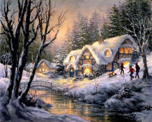 Les paysages de NoÃ«l de l'artiste Nicky Boehme